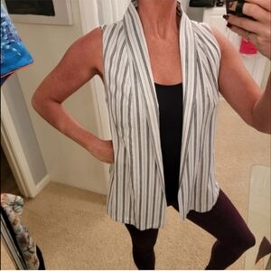 Anthropologie Cupcakes & Cashmere Striped Open Front Vest Size XS NWT